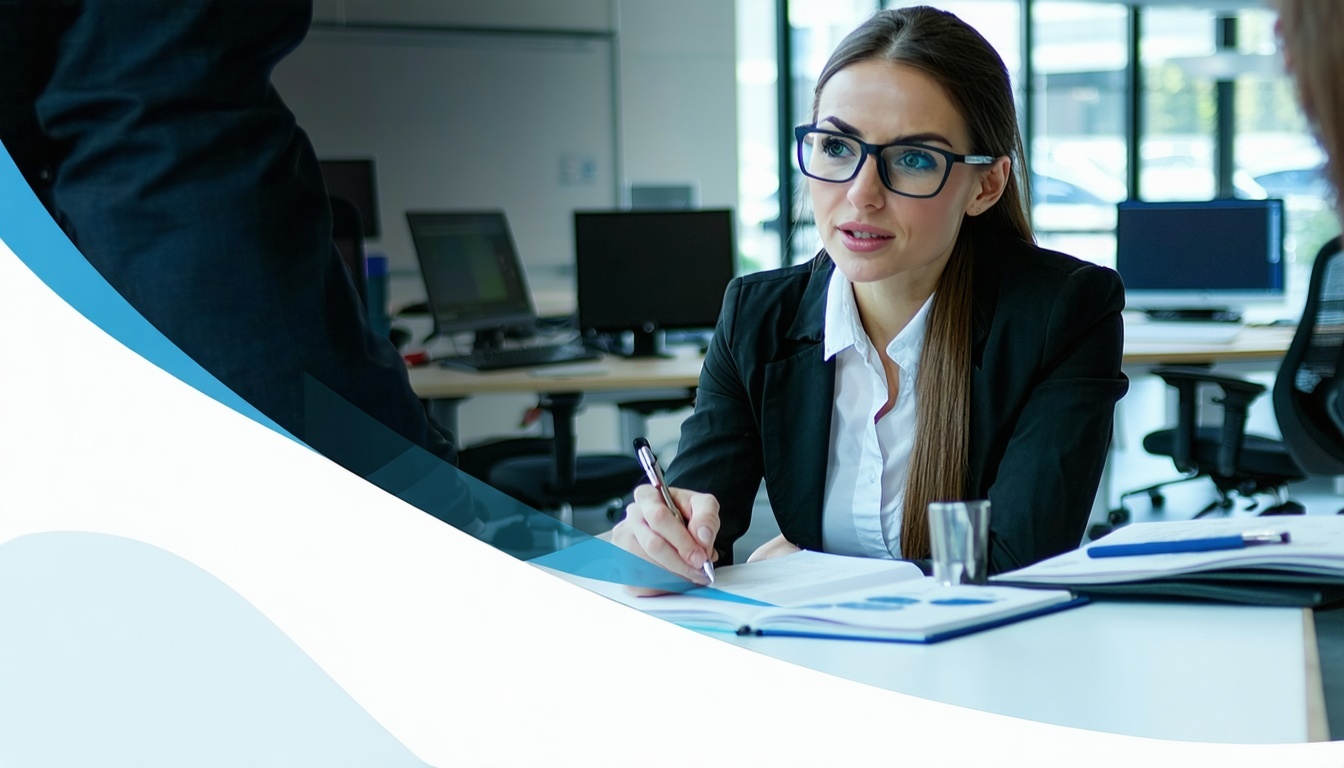 Compliance training video for enterprise, with on-screen graphics and closed captions
